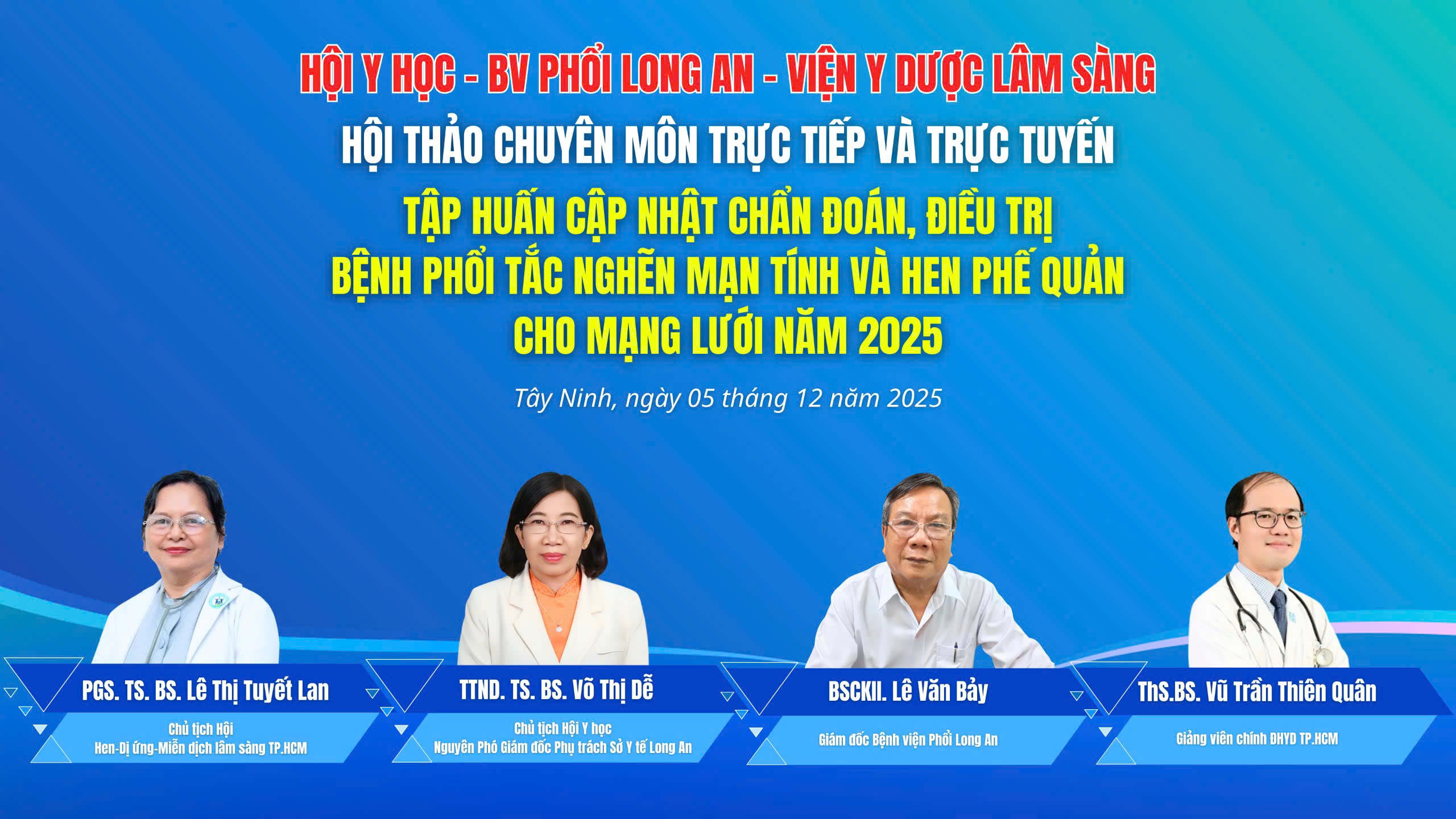 TẬP HUẤN CẬP NHẬT CHẨN ĐOÁN, ĐIỀU TRỊ BỆNH PHỔI TẮC NGHẼN MẠN TÍNH VÀ HEN PHẾ QUẢN CHO MẠNG LƯỚI NĂM 2025